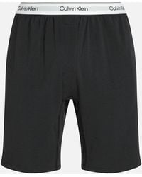 Calvin Klein - Cotton-Blend Jersey Sleep Shorts - Lyst