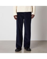 Ami Paris - Cotton-Corduroy Wide-Leg Trousers - Lyst