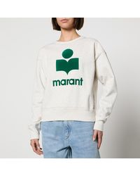 Isabel Marant - Mobyli Flocked Logo Cotton-Jersey Sweatshirt - Lyst