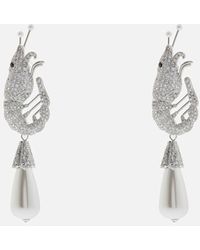 Shrimps Shrimp Crystal Earrings - Metallic