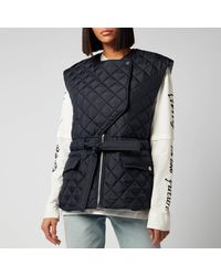 Ganni Recycled Ripstop Quilt Gilet - Blue