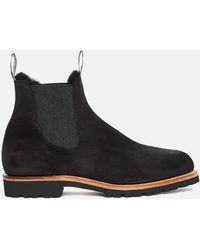 R.M.Williams Urban Gardener Suede/shearling Lined Chelsea Boots - Black