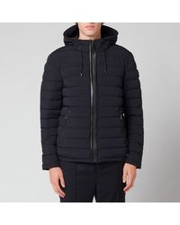 Mackage Mike Stretch Lightweight Down Jacket With Hood - Black