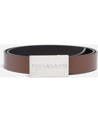 Ferragamo - Salvatore Reversible Leather Belt - Lyst