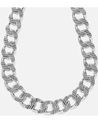Marc Jacobs - Monogram Chain Link Silver-plated Necklace - Lyst