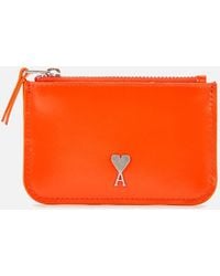 AMI Adc Zipped Wallet - Orange