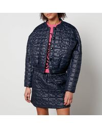 Ganni - Quilted Round-neck Recycled Polyamide Jacket - Lyst