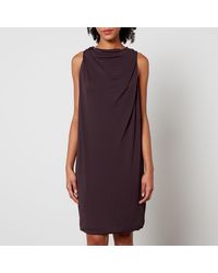 Lanvin - Draped Jersey Dress - Lyst