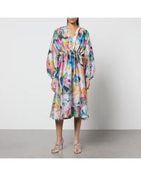 Stine Goya - Veroma Floral-Print Jersey Midi Dress - Lyst