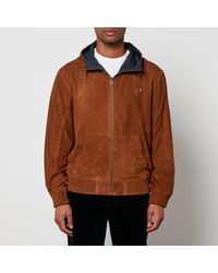 Polo Ralph Lauren - Reversible Suede And Taffeta Bomber Jacket - Lyst