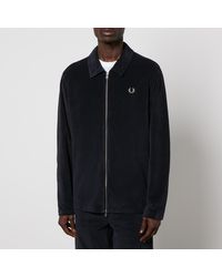 Fred Perry - Cotton-Towelling Zipped Overshirt - Lyst