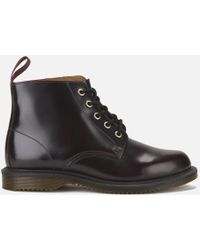 Dr. Martens Emmeline Arcadia Leather 5-eye Boots - Red