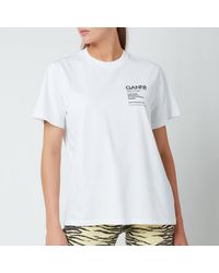 Ganni Basic Cotton Jersey T-shirt - White