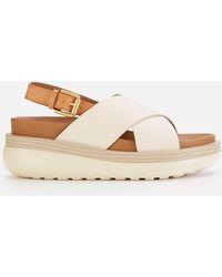 See By Chloé Cicily Leather Flatform Sandals - White