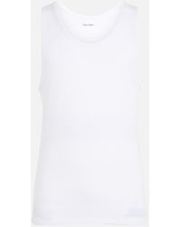 Calvin Klein - 3-Pack Cotton-Blend Jersey Tank Tops - Lyst