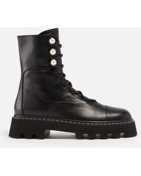 Nicholas Kirkwood Pearlogy Embellished Leather Ankle Boots - Black