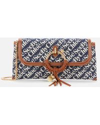 See By Chloé Recycled Signature Denim Cross Body Bag - Blue