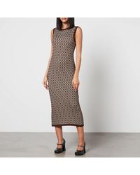 Marni - Wool-Blend Jacquard Midi Dress - Lyst