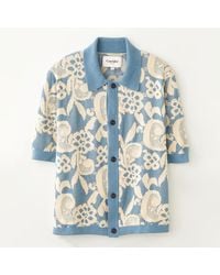Corridor NYC - Floral Pima Cotton-Jacquard Knit Shirt - Lyst