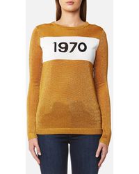 Bella Freud 1970 Sparkle Graphic Sweater - Metallic