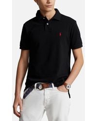 Ralph Lauren - Short-Sleeved Logo-Embroidered Custom-Fit Cotton-Piqué Polo Shirt - Lyst