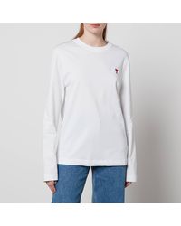 Ami Paris - Ami De Coeur Organic-cotton T-shirt - Unisex - Cotton - Lyst