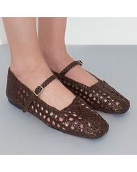 Miista - Yeida Polished Leather Ballet Flats - Lyst