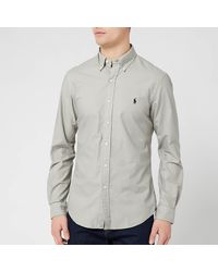 Polo Ralph Lauren Long Sleeve Oxford Shirt - Gray