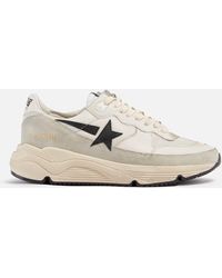 Golden Goose - Running Leather, Suede And Mesh Trainers - Lyst