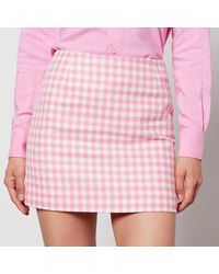 Ami Paris - Cotton And Wool-Blend Gabardine Mini Skirt - Lyst