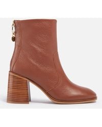 See By Chloé - Aryel Leather Heeled Boots - Lyst