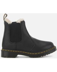Dr. Martens - 2976 Leonore Faux Fur Lined Chelsea Boots - Lyst