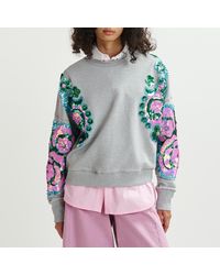 Essentiel Antwerp - Hecrazy Sequin-Embellished Cotton-Jersey Sweatshirt - Lyst