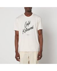 Café Kitsuné - Classic Cotton-Jersey T-Shirt - Lyst