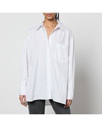 Anine Bing - Chrissy Striped Cotton-Poplin Shirt - Lyst