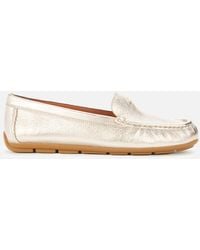 COACH - Marley Metallic Leather Driving Shoes - Lyst