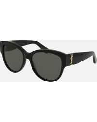 Saint Laurent - Oversized Round-frame Acetate Sunglasses - Lyst