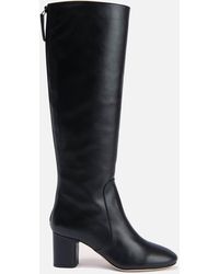 BY FAR - Miller Leather Heeled Knee High Boots - Lyst