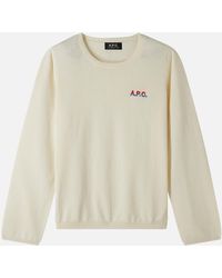 A.P.C. - A.P.C Albane Cotton-Jersey Sweatshirt - Lyst