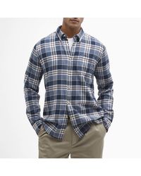 Barbour - Fallbay Tailored Fit Checked Brushed Cotton Shirt - Lyst