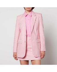 Ami Paris - Checkered Cotton And Wool-Blend Blazer - Lyst