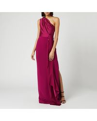 Solace London Mara One-shoulder Maxi Dress - Purple