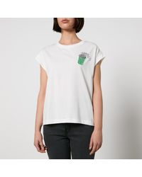 Essentiel Antwerp - Faustina Embroidered Organic Cotton-Jersey T-Shirt - Lyst