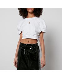Vivienne Westwood - Cropped Football Cotton-Jersey T-Shirt - Lyst