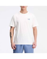 New Balance - Nb Essentials Graphic Cotton-Jersey T-Shirt - Lyst