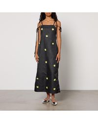 Sister Jane - Fanciful Flower Cloqué Midi Dress - Lyst