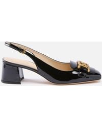 Tod's - Leather Heeled Slingback Pumps - Lyst