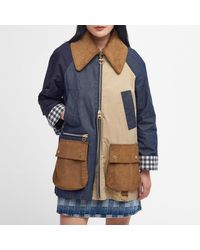 Barbour - The Edit Gunnerside Patch Chambray And Gabardine Jacket - Lyst