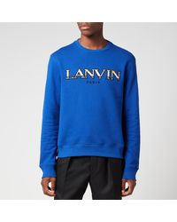 Lanvin Curb Lace Embroidered Sweatshirt - Blue