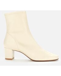 BY FAR - Sofia Leather Heeled Ankle Boots - Lyst